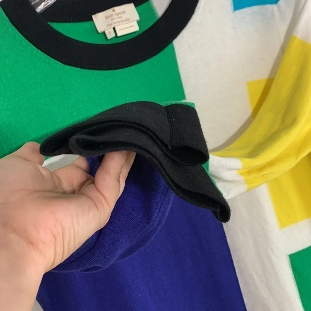 Kate spade color block Cashmere Blend long sleeve pullover women’s small top